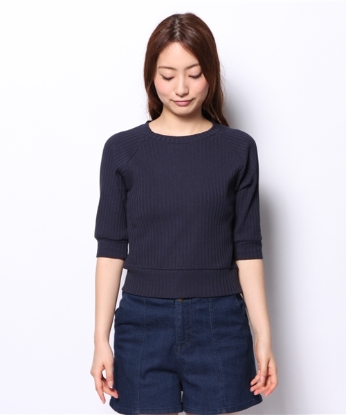 Chico（チコ）の「トタンテレコP/O（Tシャツ/カットソー・レディース・ホワイト/ネイビー・FREE）」の5枚目の写真