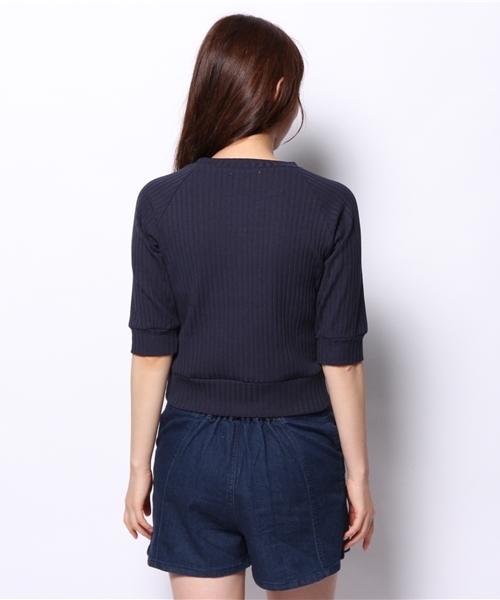 Chico（チコ）の「トタンテレコP/O（Tシャツ/カットソー・レディース・ホワイト/ネイビー・FREE）」の7枚目の写真