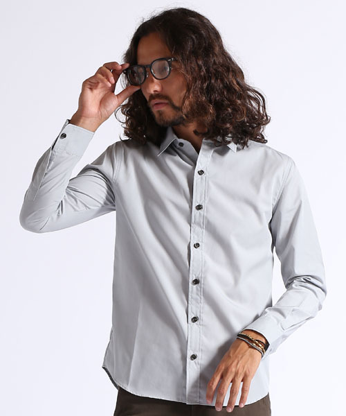 CAMBIO（カンビオ）の「ms1958-ポリエステル/コットンブロードシャツ（シャツ/ブラウス・メンズ・ホワイト/グレー/サックスブルー/ネイビー・SMALL/MEDIUM/LARGE）」の3枚目の写真