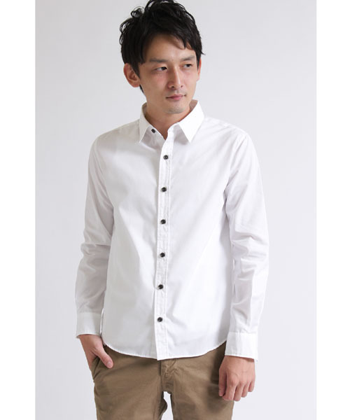 CAMBIO（カンビオ）の「ms1958-ポリエステル/コットンブロードシャツ（シャツ/ブラウス・メンズ・ホワイト/グレー/サックスブルー/ネイビー・SMALL/MEDIUM/LARGE）」の19枚目の写真