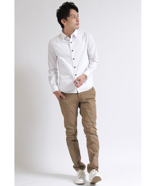 CAMBIO（カンビオ）の「ms1958-ポリエステル/コットンブロードシャツ（シャツ/ブラウス・メンズ・ホワイト/グレー/サックスブルー/ネイビー・SMALL/MEDIUM/LARGE）」の20枚目の写真