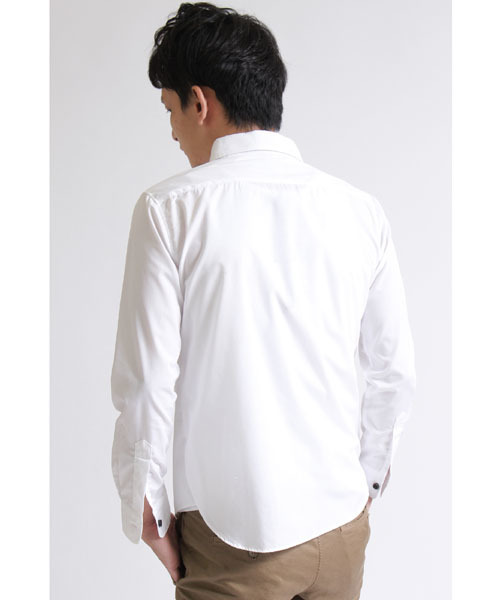 CAMBIO（カンビオ）の「ms1958-ポリエステル/コットンブロードシャツ（シャツ/ブラウス・メンズ・ホワイト/グレー/サックスブルー/ネイビー・SMALL/MEDIUM/LARGE）」の11枚目の写真