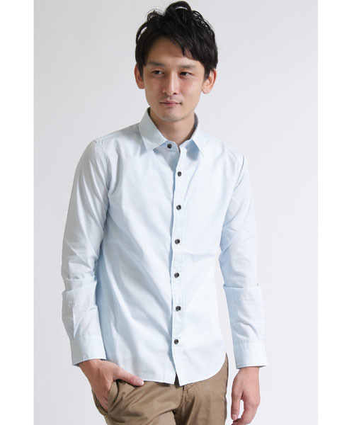 CAMBIO（カンビオ）の「ms1958-ポリエステル/コットンブロードシャツ（シャツ/ブラウス・メンズ・ホワイト/グレー/サックスブルー/ネイビー・SMALL/MEDIUM/LARGE）」の12枚目の写真