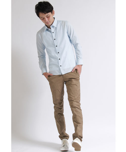 CAMBIO（カンビオ）の「ms1958-ポリエステル/コットンブロードシャツ（シャツ/ブラウス・メンズ・ホワイト/グレー/サックスブルー/ネイビー・SMALL/MEDIUM/LARGE）」の13枚目の写真