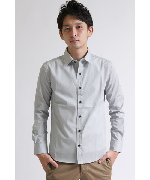 CAMBIO（カンビオ）の「ms1958-ポリエステル/コットンブロードシャツ（シャツ/ブラウス・メンズ・ホワイト/グレー/サックスブルー/ネイビー・SMALL/MEDIUM/LARGE）」の14枚目の写真