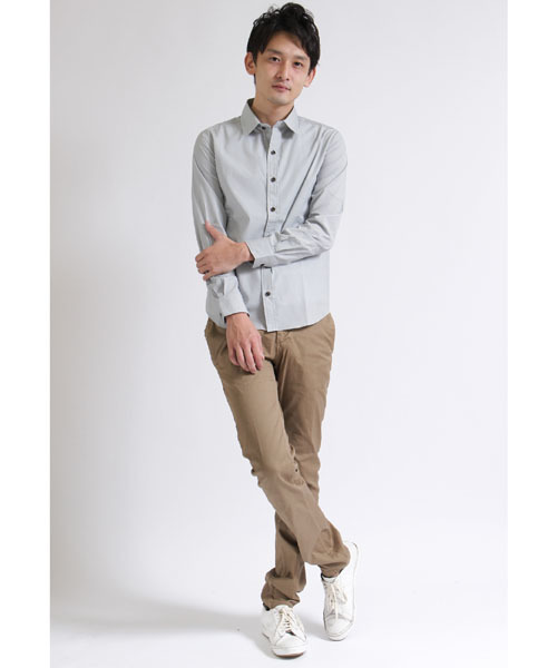 CAMBIO（カンビオ）の「ms1958-ポリエステル/コットンブロードシャツ（シャツ/ブラウス・メンズ・ホワイト/グレー/サックスブルー/ネイビー・SMALL/MEDIUM/LARGE）」の15枚目の写真