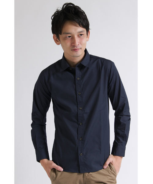 CAMBIO（カンビオ）の「ms1958-ポリエステル/コットンブロードシャツ（シャツ/ブラウス・メンズ・ホワイト/グレー/サックスブルー/ネイビー・SMALL/MEDIUM/LARGE）」の16枚目の写真