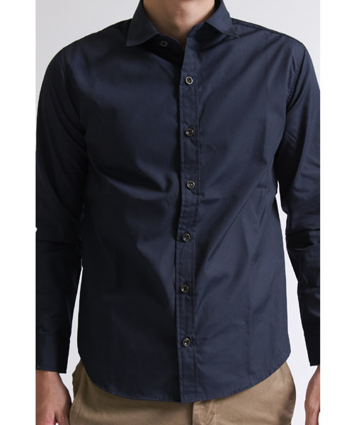 CAMBIO（カンビオ）の「ms1958-ポリエステル/コットンブロードシャツ（シャツ/ブラウス・メンズ・ホワイト/グレー/サックスブルー/ネイビー・SMALL/MEDIUM/LARGE）」の6枚目の写真