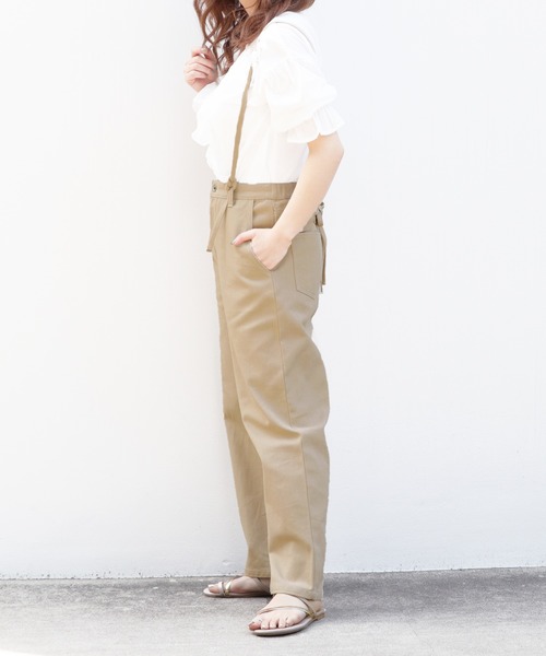 PairPair（ペアペア）の「レースアップサス付パンツ（デニムパンツ・レディース・ライトベージュ/アイボリー・FREE）」の19枚目の写真