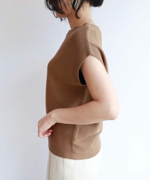 フレンチスリーブニットトップス