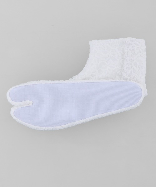 kimonomachi(キモノマチ)の「レース足袋 4枚こはぜ(和装小物・レディース・ホワイト/ブラック・S/M/L)」の6枚目の写真