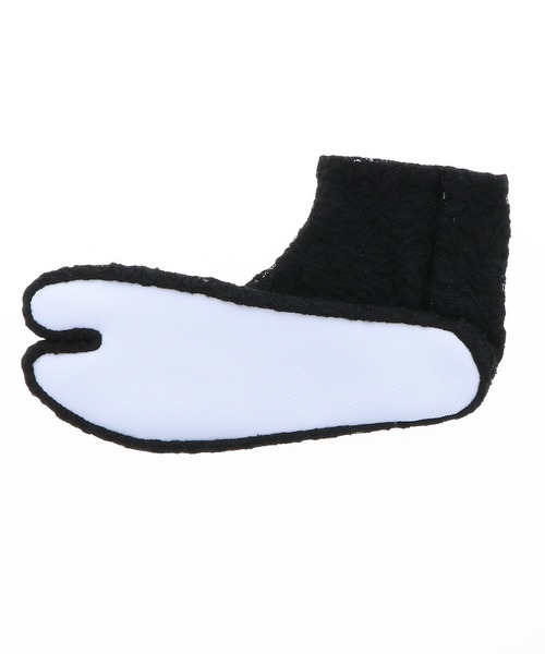 kimonomachi(キモノマチ)の「レース足袋 4枚こはぜ(和装小物・レディース・ホワイト/ブラック・S/M/L)」の5枚目の写真