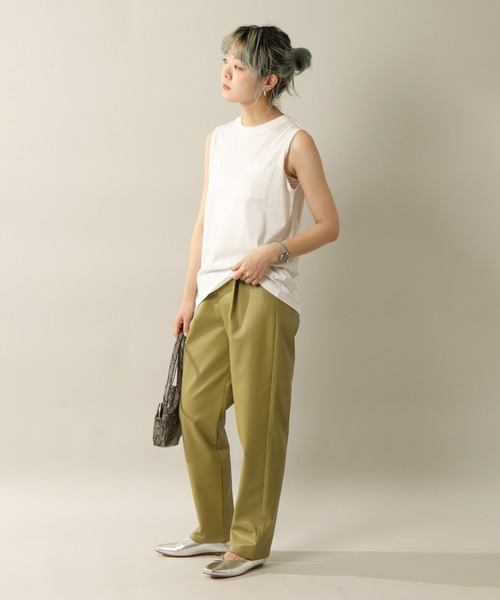 notch.(ノッチ)の「コットンノースリT(タンクトップ・レディース・ブラック/エンジ/オフホワイト/キャメル・M)」の21枚目の写真