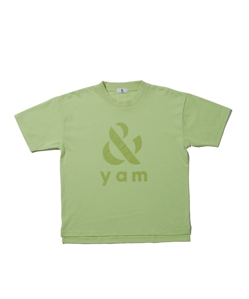 ＆yam（アンドヤム）の「＆yamロゴT（Tシャツ/カットソー・キッズ・ブラック/チャコールグレー/ホワイト/ベージュ/パープル/ピンク/ミント/ブルー・130/140/150/90/100/110/120）」の11枚目の写真
