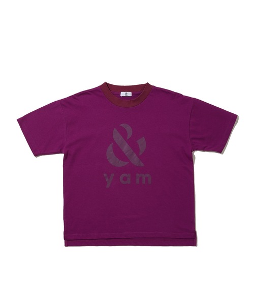 ＆yam（アンドヤム）の「＆yamロゴT（Tシャツ/カットソー・キッズ・ブラック/チャコールグレー/ホワイト/ベージュ/パープル/ピンク/ミント/ブルー・130/140/150/90/100/110/120）」の13枚目の写真