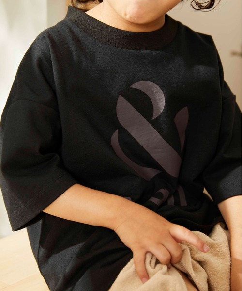 ＆yam（アンドヤム）の「＆yamロゴT（Tシャツ/カットソー・キッズ・ブラック/チャコールグレー/ホワイト/ベージュ/パープル/ピンク/ミント/ブルー・130/140/150/90/100/110/120）」の17枚目の写真