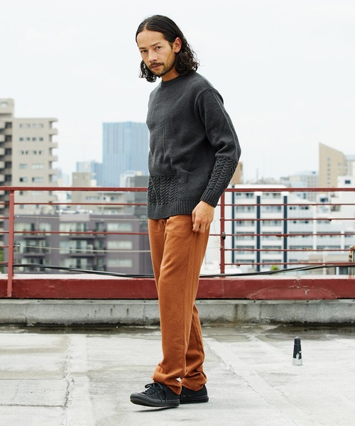 CAMBIO(カンビオ)の「mn2227-Switch Wool Knit Pullover ニット(ニット/セーター・メンズ・ブラック/ベージュ/ブラウン/グリーン・M/L)」の7枚目の写真