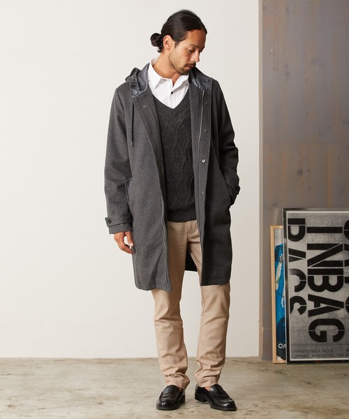 CAMBIO(カンビオ)の「mn2227-Switch Wool Knit Pullover ニット(ニット/セーター・メンズ・ブラック/ベージュ/ブラウン/グリーン・M/L)」の8枚目の写真