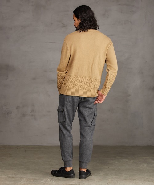 CAMBIO(カンビオ)の「mn2227-Switch Wool Knit Pullover ニット(ニット/セーター・メンズ・ブラック/ベージュ/ブラウン/グリーン・M/L)」の18枚目の写真