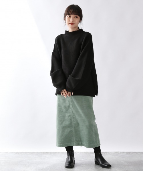 LOWRYS FARM(ローリーズファーム)の「5Gガーターボトルネックプルオーバー 897273(ニット/セーター・レディース・ブラック/グリーン/アイボリー/ピンク/ブルー・FREE)」の7枚目の写真