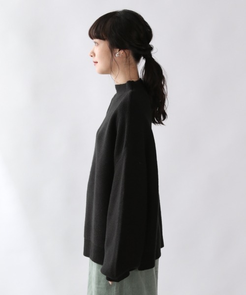 LOWRYS FARM(ローリーズファーム)の「5Gガーターボトルネックプルオーバー 897273(ニット/セーター・レディース・ブラック/グリーン/アイボリー/ピンク/ブルー・FREE)」の11枚目の写真