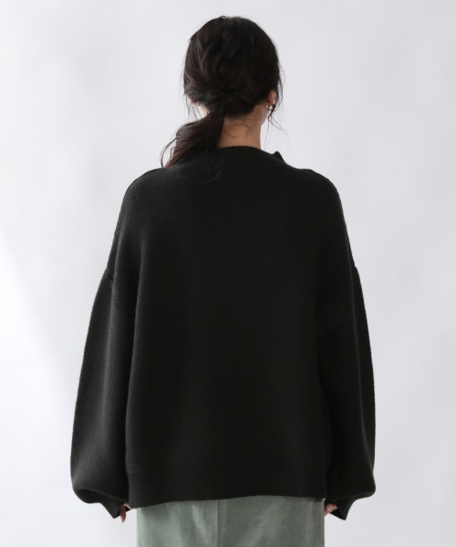 LOWRYS FARM(ローリーズファーム)の「5Gガーターボトルネックプルオーバー 897273(ニット/セーター・レディース・ブラック/グリーン/アイボリー/ピンク/ブルー・FREE)」の12枚目の写真