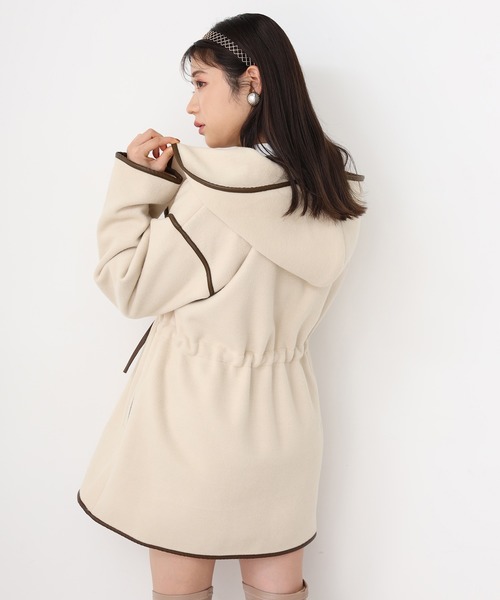 one after another NICE CLAUP（ワンアフターアナザーナイスクラップ）の「パイピングコート（その他アウター・レディース・アイボリー/ベージュ/ブラック・FREE）」の12枚目の写真