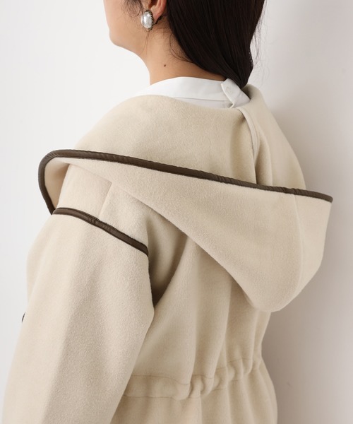 one after another NICE CLAUP（ワンアフターアナザーナイスクラップ）の「パイピングコート（その他アウター・レディース・アイボリー/ベージュ/ブラック・FREE）」の8枚目の写真