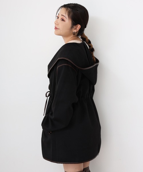 one after another NICE CLAUP（ワンアフターアナザーナイスクラップ）の「パイピングコート（その他アウター・レディース・アイボリー/ベージュ/ブラック・FREE）」の21枚目の写真