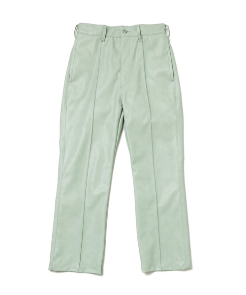 unlow（アンロー）の「【WEARISTA 心】フェイクレザースリットフレアパンツ（セットアップ対応）（その他パンツ・メンズ・ブラック/グレイッシュベージュ/ライトグリーン・S/M）」の3枚目の写真