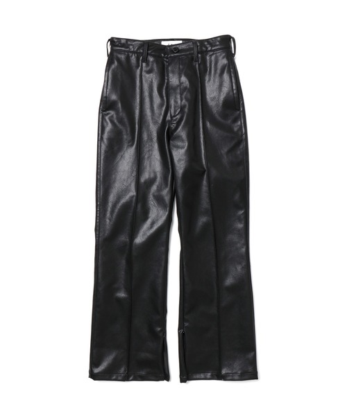 unlow（アンロー）の「【WEARISTA 心】フェイクレザースリットフレアパンツ（セットアップ対応）（その他パンツ・メンズ・ブラック/グレイッシュベージュ/ライトグリーン・S/M）」の9枚目の写真