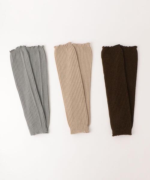 green label relaxing（グリーンレーベルリラクシング）の「★[ Livelihood (ライブリフッド) ]SC レッグウォーマー（レッグウォーマー・レディース・ダークブラウン/ベージュ/グレー・FREE）」の9枚目の写真