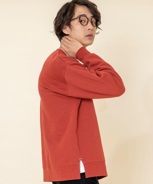 coen（コーエン）の「CVC裏起毛サイドスリットクルーネックスウェット（スウェット・メンズ・ナチュラル/ケリー/コバルトブルー/Brick ・MEDIUM/LARGE/X-LARGE/SMALL）」の8枚目の写真