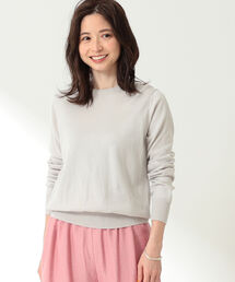 Demi-Luxe BEAMS | SLOANE / 別注 コットン天竺 クルーネックニット(ニット/セーター)
