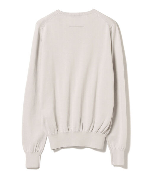 Demi-Luxe BEAMS(デミルクス ビームス)の「SLOANE / 別注 コットン天竺 クルーネックニット(ニット/セーター・レディース・ライトグレー/ネイビー・1/2)」の10枚目の写真