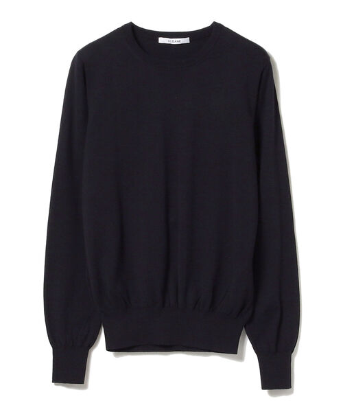 Demi-Luxe BEAMS(デミルクス ビームス)の「SLOANE / 別注 コットン天竺 クルーネックニット(ニット/セーター・レディース・ライトグレー/ネイビー・1/2)」の11枚目の写真