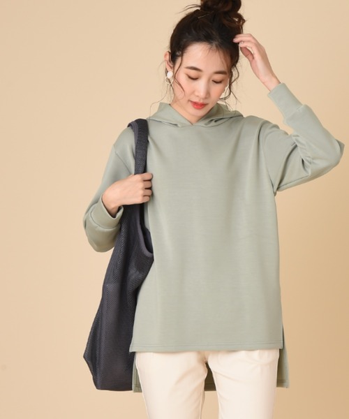 INTERPLANET（インタープラネット）の「ライトダンボールパーカー＋メッシュエコＢＡＧ　ＳＥＴ（パーカー・レディース・ブラック/グレイッシュベージュ/ミント/オフホワイト・FREE）」の4枚目の写真