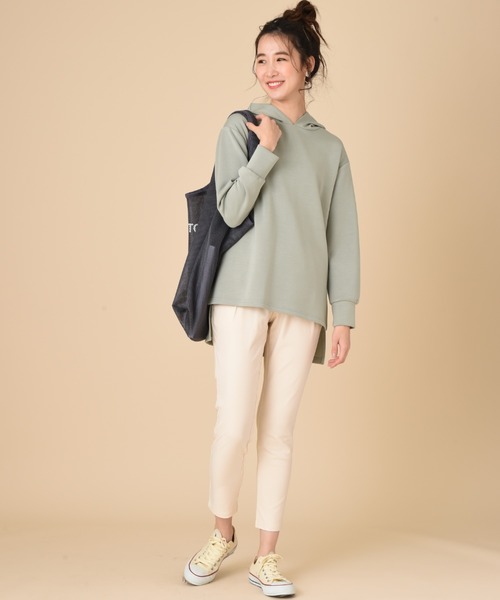 INTERPLANET（インタープラネット）の「ライトダンボールパーカー＋メッシュエコＢＡＧ　ＳＥＴ（パーカー・レディース・ブラック/グレイッシュベージュ/ミント/オフホワイト・FREE）」の12枚目の写真