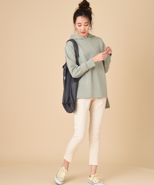 INTERPLANET（インタープラネット）の「ライトダンボールパーカー＋メッシュエコＢＡＧ　ＳＥＴ（パーカー・レディース・ブラック/グレイッシュベージュ/ミント/オフホワイト・FREE）」の13枚目の写真