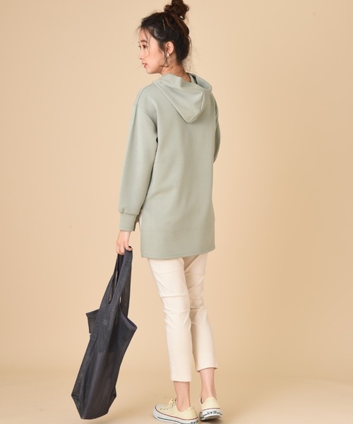 INTERPLANET（インタープラネット）の「ライトダンボールパーカー＋メッシュエコＢＡＧ　ＳＥＴ（パーカー・レディース・ブラック/グレイッシュベージュ/ミント/オフホワイト・FREE）」の16枚目の写真