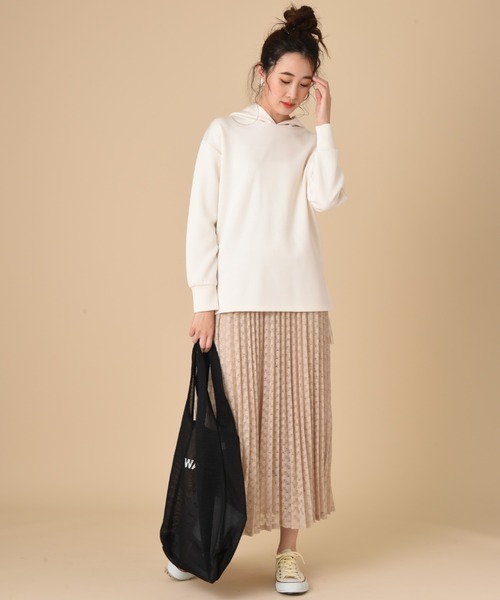 INTERPLANET（インタープラネット）の「ライトダンボールパーカー＋メッシュエコＢＡＧ　ＳＥＴ（パーカー・レディース・ブラック/グレイッシュベージュ/ミント/オフホワイト・FREE）」の21枚目の写真