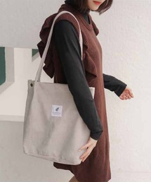 コーデュロイ シンプルトートバッグ