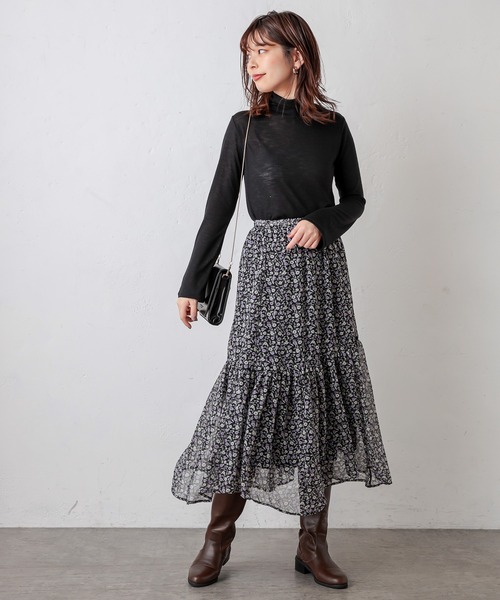 natural couture（ナチュラルクチュール）の「便利なタートルカットソートップス（Tシャツ/カットソー・レディース・ベージュ/ブラック/ピンク/アイボリー・FREE）」の12枚目の写真