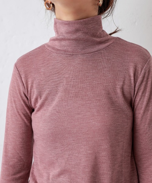 natural couture（ナチュラルクチュール）の「便利なタートルカットソートップス（Tシャツ/カットソー・レディース・ベージュ/ブラック/ピンク/アイボリー・FREE）」の21枚目の写真