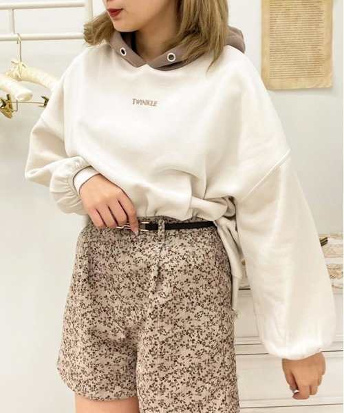 apres jour（アプレジュール）の「配色フーディー【ZOZOTOWN限定アイテム】（パーカー・レディース・アイボリー/ラベンダー/ダークブラウン/ダークブルー・X-LARGE/フリー）」の5枚目の写真