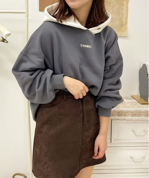 apres jour（アプレジュール）の「配色フーディー【ZOZOTOWN限定アイテム】（パーカー・レディース・アイボリー/ラベンダー/ダークブラウン/ダークブルー・X-LARGE/フリー）」の13枚目の写真