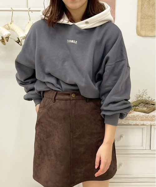 apres jour（アプレジュール）の「配色フーディー【ZOZOTOWN限定アイテム】（パーカー・レディース・アイボリー/ラベンダー/ダークブラウン/ダークブルー・X-LARGE/フリー）」の14枚目の写真