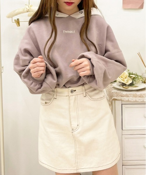 apres jour（アプレジュール）の「配色フーディー【ZOZOTOWN限定アイテム】（パーカー・レディース・アイボリー/ラベンダー/ダークブラウン/ダークブルー・X-LARGE/フリー）」の17枚目の写真