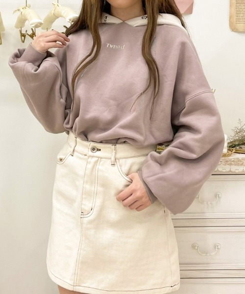 apres jour（アプレジュール）の「配色フーディー【ZOZOTOWN限定アイテム】（パーカー・レディース・アイボリー/ラベンダー/ダークブラウン/ダークブルー・X-LARGE/フリー）」の18枚目の写真