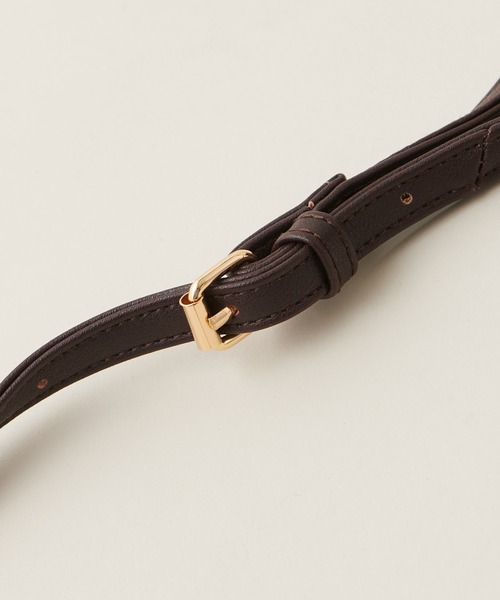 natural couture（ナチュラルクチュール）の「刺繍巾着付きクリアバッグ（ショルダーバッグ・レディース・アイボリー/ダークブラウン/ベージュ・FREE）」の9枚目の写真